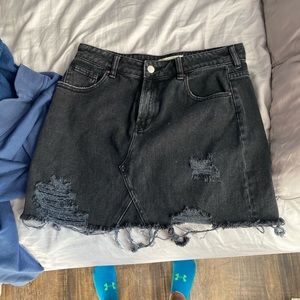 Black Jean skirt